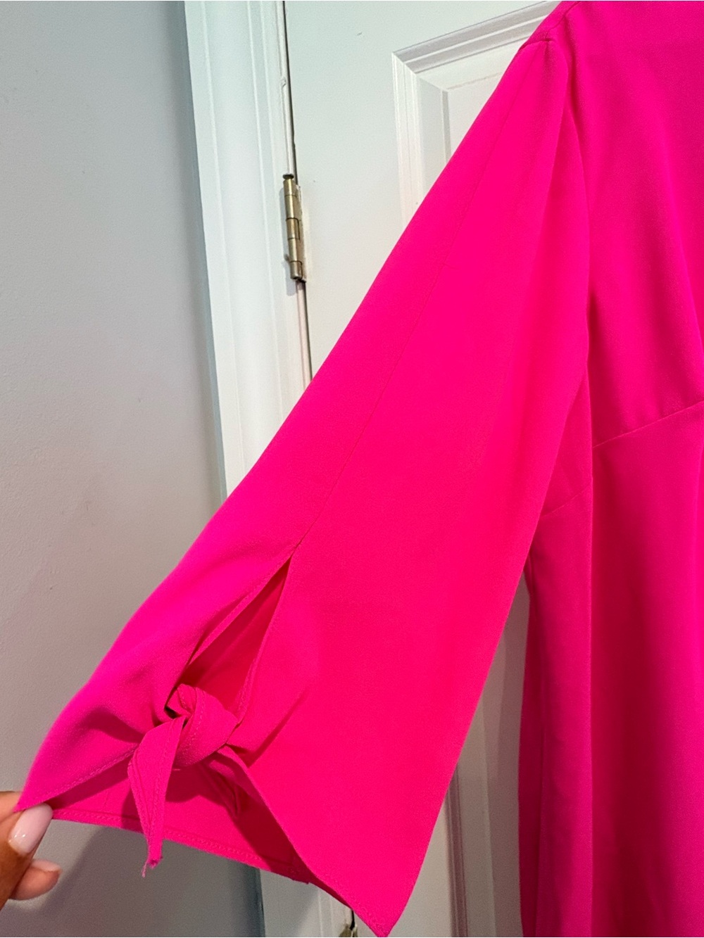 CeCe Bright Pink Tie-Sleeve Shift Dress – Size 18W - Picture 2 of 6